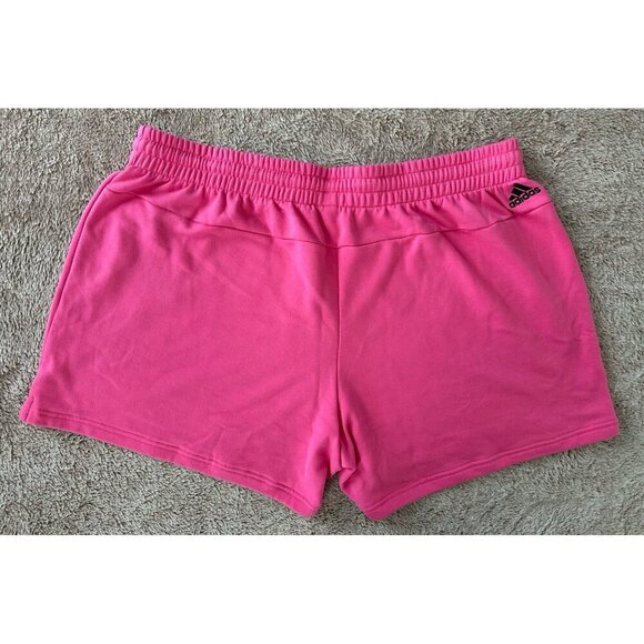 adidas Plus Size Essentials Linear Logo French Terry Shorts Women's 3X Pink New - Picture 11 of 13